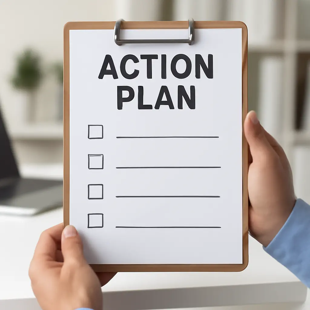 План действий Человек с планом действий по защите прав